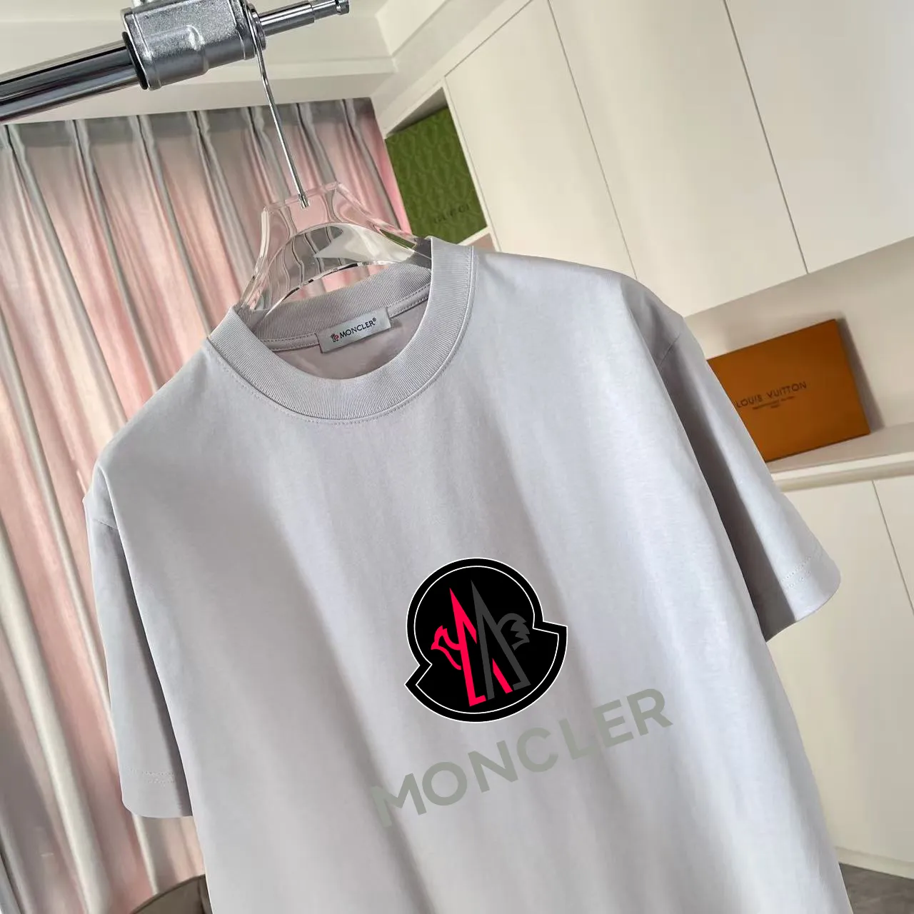 Moncle* 2025 New Arrival logo 300 t Same Style Size：S M L XL XXL ：Black White Blue Gray